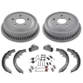 66052 Bold Auto Parts Rear Drums Brake Shoes Wheel Cylinders With Spring Kit For 94-99 Dodge Ram 1500