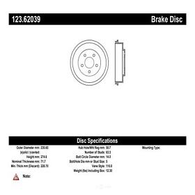 123.62039 Brake Drum Centric