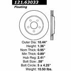 121.63033 Brake Mb618737 Centric Disc Dodge Plymouth Front Colt