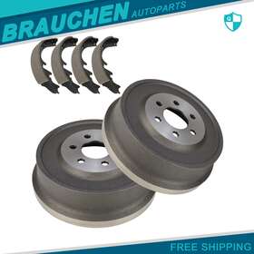 Br840035au01 Brau Premium Rear Brake Drums And Shoes Kit For 2000-2002 Dodge Dakota 1998-99 Durango