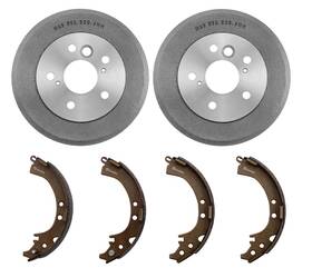Bbhn-56631-30-1535221 Brembo Rear Drums And Shoes Brake Kit For Toyota Camry Le Se Xle 02-04 Usa Built
