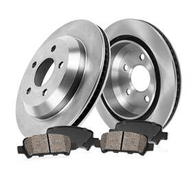 Ebyk010016 Callahan Brake Parts Rear Rotors And Metallic Pads Kit For Town Country Grand Caravan