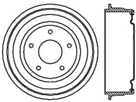 Cb2021 Centric Parts 1964-68 Chevy Ii / Nova 1967-69 Camaro Front Non-finned Brake Drum