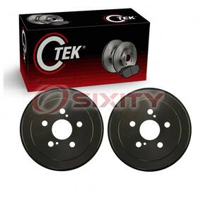 Centric Parts Ctek Sx-2h7x 2 Pc Rear Brake Drums For 2004-2008 Toyota Prius Braking Stopping Ni
