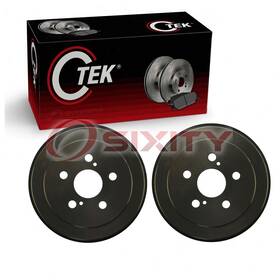 Sx-neh9 Centric Parts 2 Pc Rear Brake Drums For 2003-2008 Toyota Corolla Braking Stopping Wf