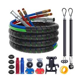 15ft3in1-rd-nrh-kit Cheemuii 15ft Semi Truck Air Line Kit With Gladhand Holder And Springs Re