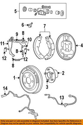 5191299aa Chrysler Oem 09-17 Compass Rear Suspension Brake Components-adjuster
