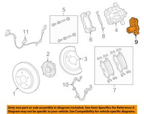 68318166aa Chrysler Oem 17-23 Pacifica Rear Suspension Brake Components-actuator
