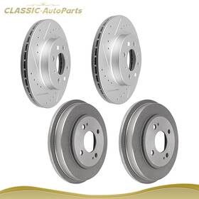 C83597101aps Classic Autoparts Front Drill Slot Brake Rotors And Drums For 2001-2003 2004 2005 Honda Civic