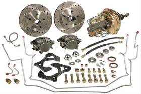 6566cbk Classic Performance Products - Cpp 1965-66 Chevy Ii / Nova 5 Lug Power Front Disc Brake Conversion Kit For Use With