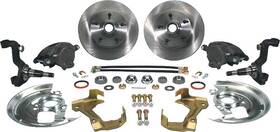 Bk2035 Classic Performance Products - Cpp 1967-74 Basic Front Disc Brake Conversion Set Plain Rotors And Rubber Hoses