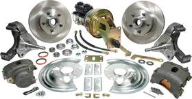 Mn5009 Classic Performance Products - Cpp 1963-74 Mopar B/e-body Front Power Disc Brakes With Drilled/slotted Rotors