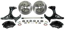 Gn111356b Cpp Steering Brakes & Suspension 1979-87 Black Caliper Set With Stock Height Spindles - Wilwood D154