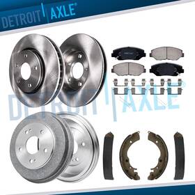 8pr473218 Detroit Axle 11.10ftft Front Disc Brake Rotors Drums Pads Shoes Kit For Honda Accord Fit
