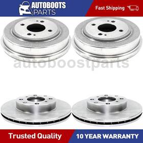 Bosp251022352347 Durago Front Rear Brake Drum Disc Rotor For 1992-2000 Honda Civic