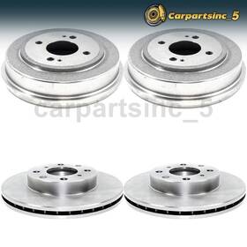 Durago Carinc260513037258 Brake Drum Rotor Front Rear Fits Honda Civic