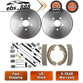 Ebsszfz20250911-913 Ebs 888 Rear Brake Drums&shoes Hardware Spring Kit Fits 2003-2007 2008 Toyota Matrix Fwd