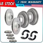 Ad835957s Fits 2001 2002 2003 2004 2005 Honda Civic Front Brake Discs Pads Rear Drum Shoes