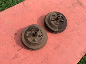 1120 Ford 48 1935 Rear Brake Drums / Hubs And Back Plates Original Pair
