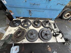 B-1105 Ford 1932 Front And Rear Brake Drums / Hubs Backing Plates Spindles Original