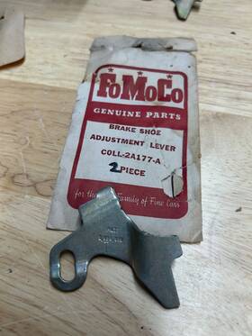 C0ll-2a177-a Ford Nos Left Side Brake Show Adjusting Lever 10 Inch Brakes 1960-1970