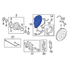8c2z2390a Ford Oe For E-350 Super Duty 2008-2019 Rear Brake Backing Plate