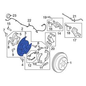 Cl3z2c028a Ford Oe For F-150 2012-2020 Rear Right Brake Backing Plate