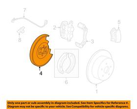 4l3z2c029aa Ford Oem Rear Brake-backing Splash Dust Shield Plate