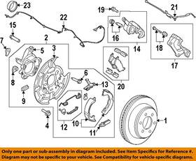 Cl3z2b637a Ford Oem 12-20 F-150 Rear Suspension Brake Components-mount Plate
