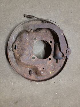 544.fd8f84 Ford Truck 1985 F350 Passenger Rear Brake Backing Plate 85 86 87 88 90 91