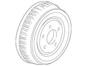 Yl2z-1v126-a Ford Genuine Brake Drum
