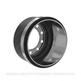 Cm107637 Freightliner Brake Drum Black 0.53 Inch Thk For