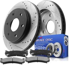 12066040 Geekstop 12.01 Inch Front Disc Brake Rotors And Ceramic Pads