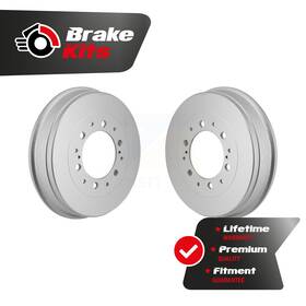 Kg-102042 Genius Rear Coat Brake Drums Pair For 2005-2023 Toyota Tacoma Rwd 4wd With 6 Lug Wheels