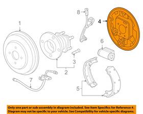 13424621 Gm Oem Chevrolet Cruze Rear Brake-backing Splash Dust Shield Plate