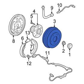 42610s0x305 Honda Oe For Odyssey 1999-2001 Rear Brake Drum