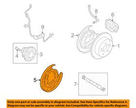 582521h000 Hyundai Oem 09-12 Elantra Rear Brake-backing Plate Splash Dust Shield