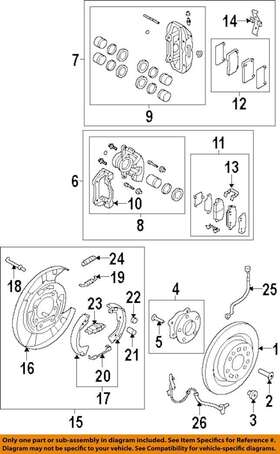 582553m000 Hyundai Oem 10-16 Genesis Coupe-park Brake Shoes Spring Left