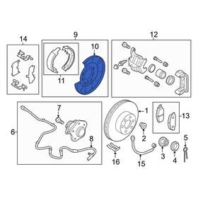 440201la6a Infiniti Oe For Qx56 2011-2013 Rear Right Brake Backing Plate