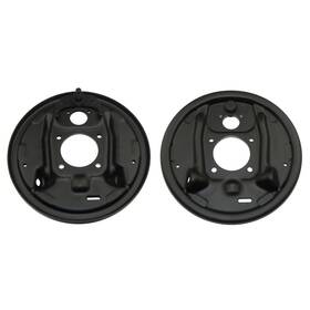 Baf107 Inline Tube 1964-81 Gm Rear 9 1/2 Inch Drum Brake Backing Plates Pair