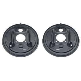 Baf108 Inline Tube 64-74 Gm Rear Axle Drum Brake Factory Backing Plates With Splash Shield Pair Nos