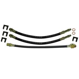Inl30849 Inline Tube 67 Pontiac Firebird Front And Rear Drum Brake Rubber Flex Hose Line Set Kit