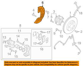51756c1100 Kia Oem 16-20 Optima Front Suspension Brake Components-backing Plate