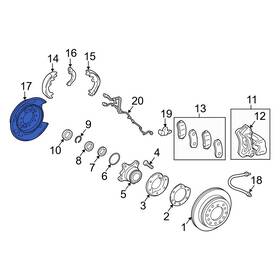 4650460091 Lexus Oe For Gx460 2010-2023 Rear Left Brake Backing Plate