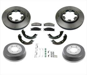 123657 Mac Auto Parts For 89-95 Pathfinder Frt Disc Brake Rotors Pads Drums Shoes Springs