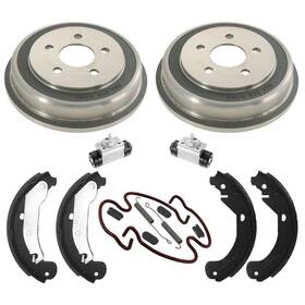 145122 Mac Auto Parts Rear 5 Lug Drums Shoes Wheel Cylinders Spring Kit For Chevrolet Cobalt Hhr 06-08