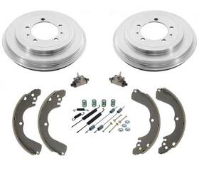 145150 Mac Auto Parts Fits 03 04 Mitsubishi Outlander Rear Brake Drums And Shoes Wheel Cyl Springs