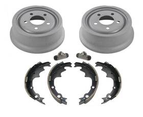 145193 Mac Auto Parts Rear Brake Drums 9 X 2.5 Inch And Shoes For 1990-2000 Jeep Cherokee