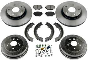 149107 Mac Auto Parts Fits 03-05 Toyota Rav4 Frt Rotors Ceramic Brake Pads Rear Drums Shoes Kit