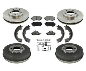 150291 Mac Auto Parts Fits 00-03 Mazda Mpv Disc Rotors Pads Drums And Shoes Brake Springs Wheel Cylinder